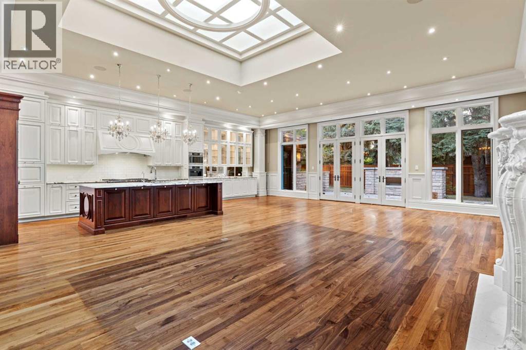 1020 Bel-Aire Drive SW, family room open to the kitchen under a skylight