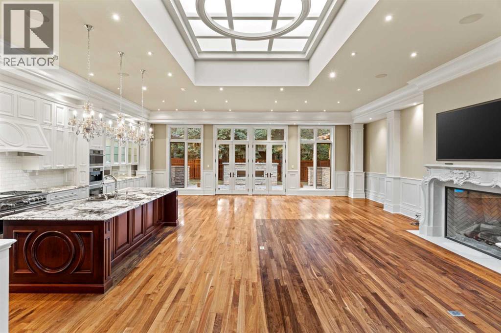 Family room open to the kitchen